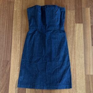 Ann Taylor Denim Strapless Dress